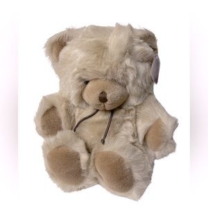 Vintage Oshko Beige Teddy Bear Plush Stuffed Animal Toy- tag attached